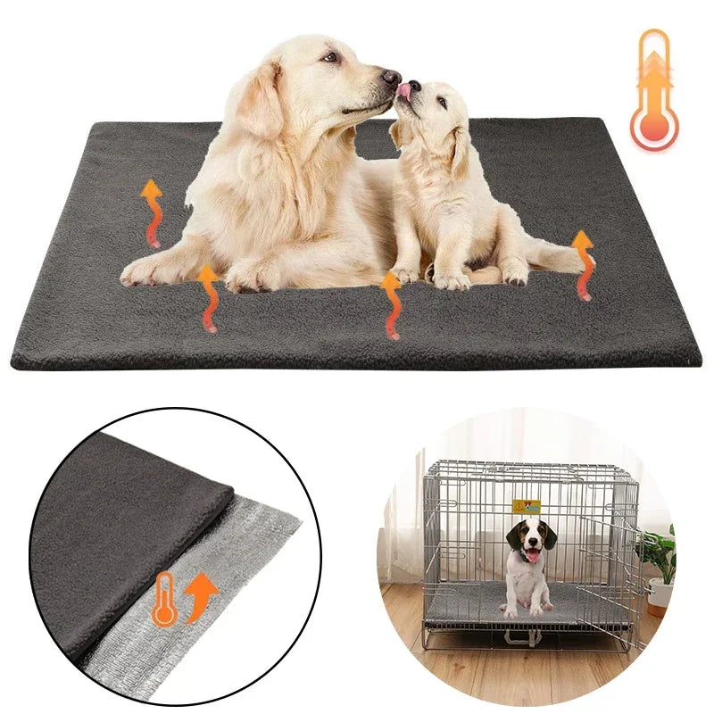 Selbsterhitzende weiche Haustiermatte Lamm Kaschmir Fleece Hunde Katzen Pad Winter Warm Hundeschlafbett Abnehmbare Welpen Kätzchen Matten Decke Hundetraum.store
