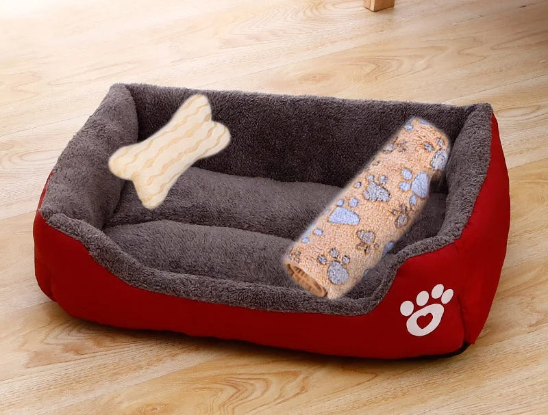 Hot Sale Teddy Cartoon Pet Soft Dog Bed House Winter Warming Large Dog House Warm Cat Nest Pet Bed Dog Mattress Pet Supplies Hundetraum.store