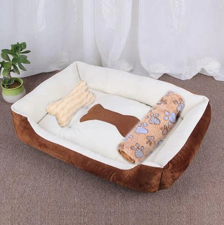Hot Sale Teddy Cartoon Pet Soft Dog Bed House Winter Warming Large Dog House Warm Cat Nest Pet Bed Dog Mattress Pet Supplies Hundetraum.store