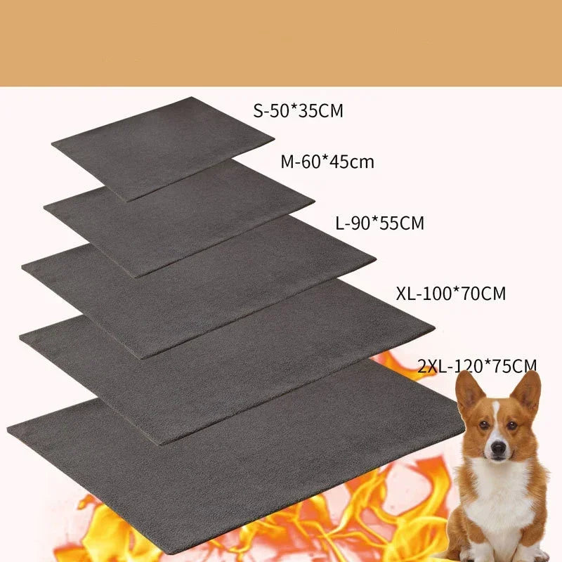 Selbsterhitzende weiche Haustiermatte Lamm Kaschmir Fleece Hunde Katzen Pad Winter Warm Hundeschlafbett Abnehmbare Welpen Kätzchen Matten Decke Hundetraum.store