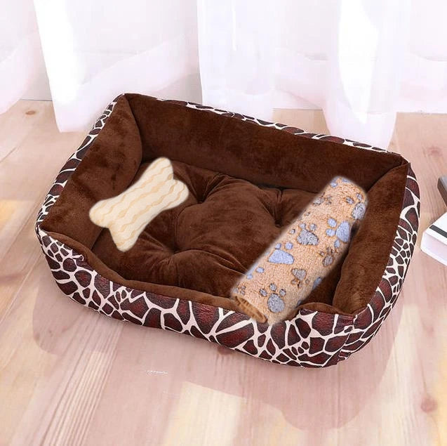 Hot Sale Teddy Cartoon Pet Soft Dog Bed House Winter Warming Large Dog House Warm Cat Nest Pet Bed Dog Mattress Pet Supplies Hundetraum.store