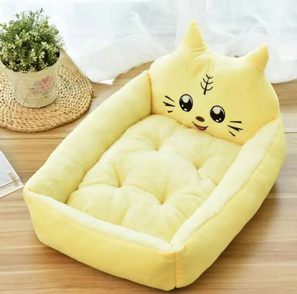 Hot Sale Teddy Cartoon Pet Soft Dog Bed House Winter Warming Large Dog House Warm Cat Nest Pet Bed Dog Mattress Pet Supplies Hundetraum.store