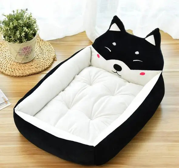 Hot Sale Teddy Cartoon Pet Soft Dog Bed House Winter Warming Large Dog House Warm Cat Nest Pet Bed Dog Mattress Pet Supplies Hundetraum.store