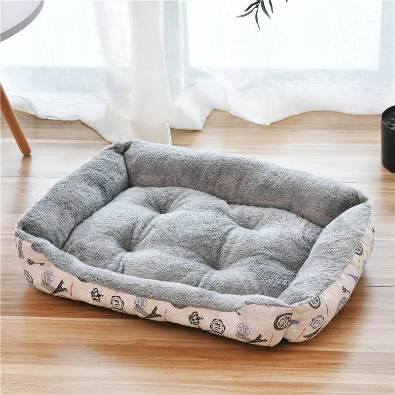 Hot Sale Teddy Cartoon Pet Soft Dog Bed House Winter Warming Large Dog House Warm Cat Nest Pet Bed Dog Mattress Pet Supplies Hundetraum.store