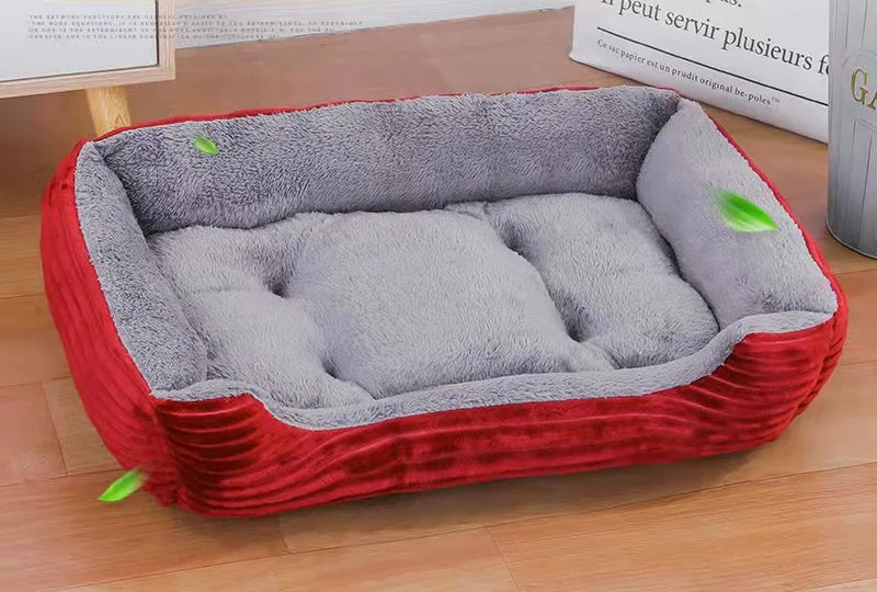 Hot Sale Teddy Cartoon Pet Soft Dog Bed House Winter Warming Large Dog House Warm Cat Nest Pet Bed Dog Mattress Pet Supplies Hundetraum.store