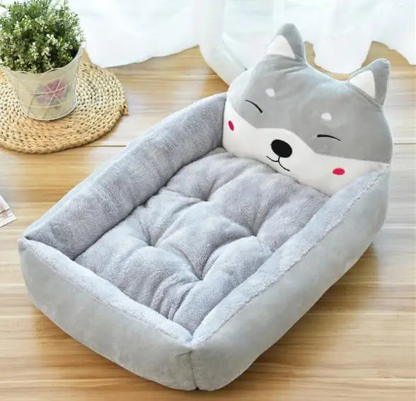 Hot Sale Teddy Cartoon Pet Soft Dog Bed House Winter Warming Large Dog House Warm Cat Nest Pet Bed Dog Mattress Pet Supplies Hundetraum.store